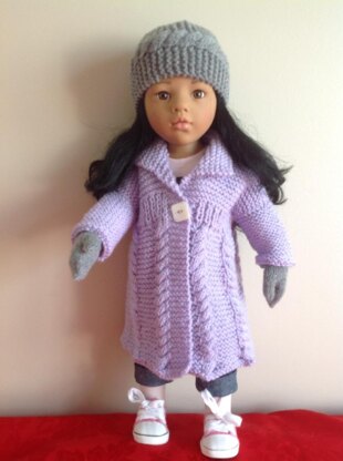 Cable Coat for 18" Dolls