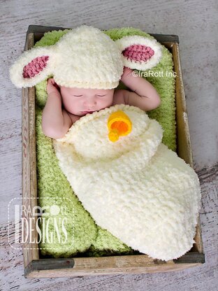 Baa-Baa Baby Lamb Hat and Cocoon Set