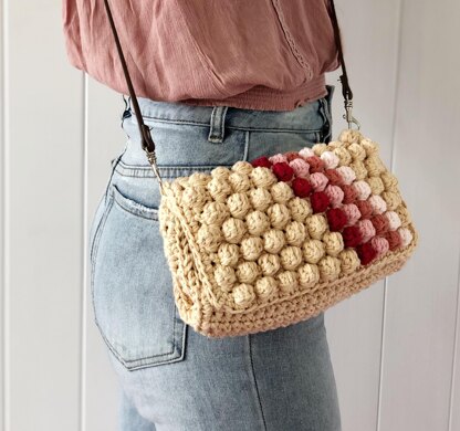 Rainbow Bobble Clutch Crochet pattern by Little Golden Nook | LoveCrafts