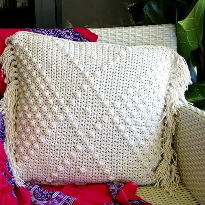 Crochet Cushion Cover Boho Diamond