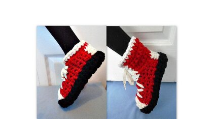 922- Red Crochet Sneakers