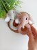 Crochet elephant baby rattle