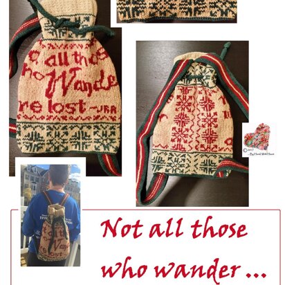 Not All Those Who Wander backpack