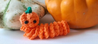 Pumpkin Worry Worm Crochet Pattern