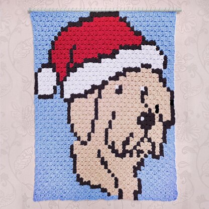 C2C - Christmas Dog - Corner to Corner Blanket