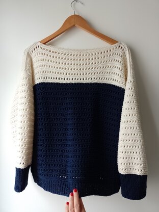 Lacy knitted sweater