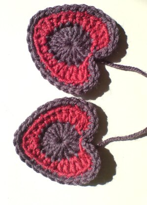 Crochet Keyhole Scarf and Mittens "Sweetheart"