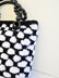 Large black and white textured bag