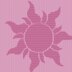 Sun Star blanket Knitting Pattern, Knit-Purl only
