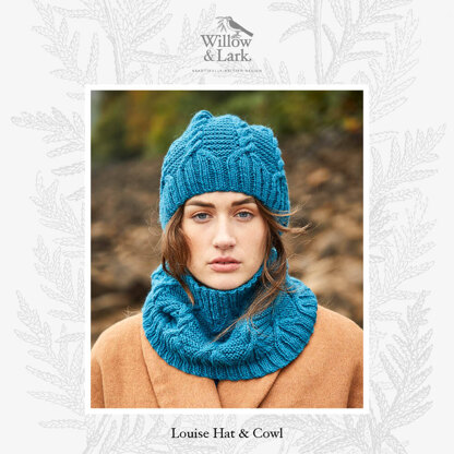 Louise Hat & Cowl - Knitting Pattern For Women in Willow & Lark