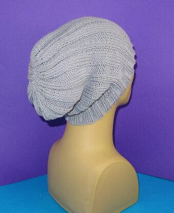 Rib Pattern Super Slouch Hat