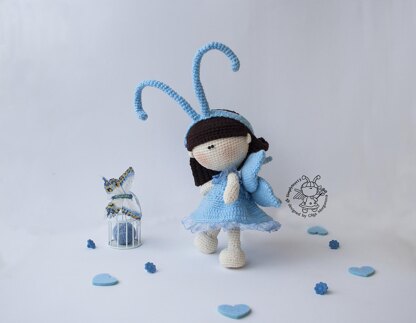 Butterfly Pebble doll