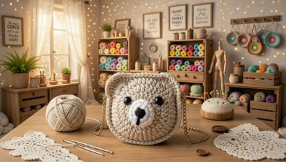 Crochet Bear Bag Pattern PDF + Video Tutorial | Cute Animal Bag