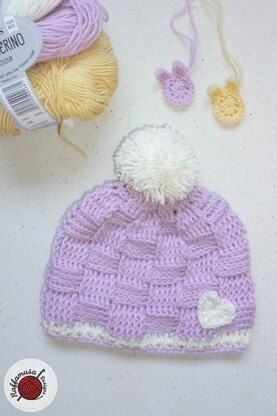 Basket Weave Baby Beanie