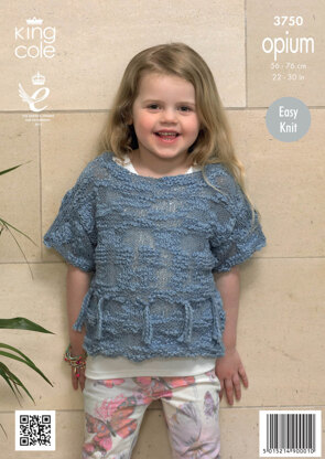 Girls' Sweaters in King Cole Opium - 3750