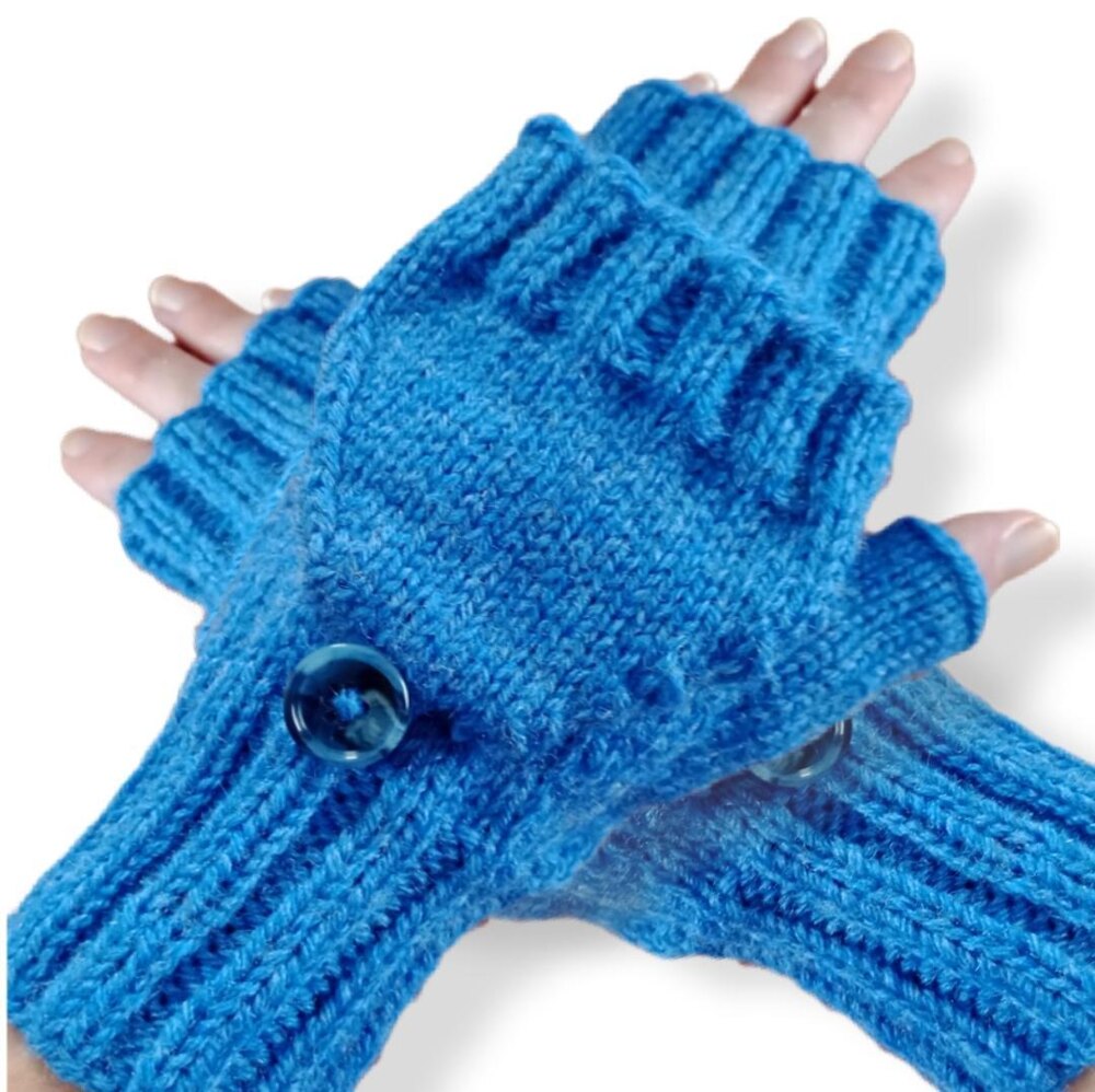 Fingerless Mitts with a Flap V2 Knitting pattern by Craft Bindings