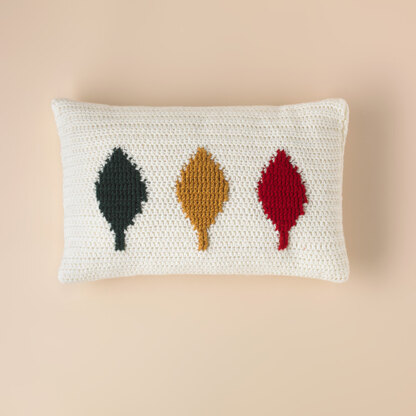 Falling Leaves Cushion Cover in Main Street Yarns Shiny + Soft - Downloadable PDF