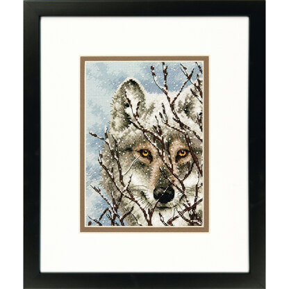 Dimensions Wolf Cross Stitch Kit - 12.5cm x 17.5cm