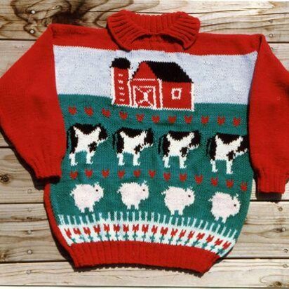 Country Farm Sweater - - Knit ePattern