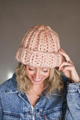 Knit Flat Chunky Hat