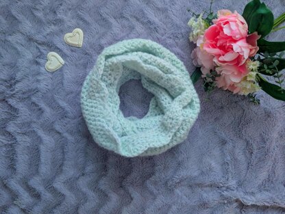 Crochet Winter Grace Infinity Scarf Pattern