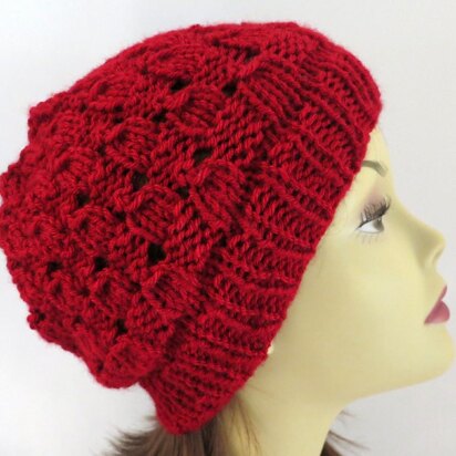 Penelope - An Easy Lace Bell Stitch Hat - knitting pattern