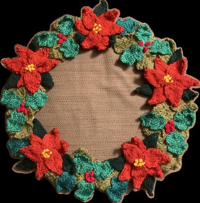 Christmas Poinsettia Wreath