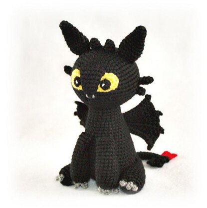 Toothless Night Fury Black Dragon Crochet Pattern