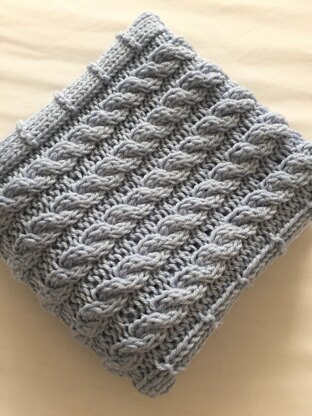 Cables & Stripes Baby Blanket