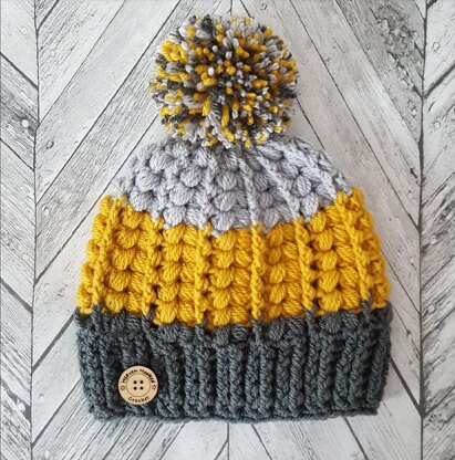 The Harris Beanie (puff stitch)