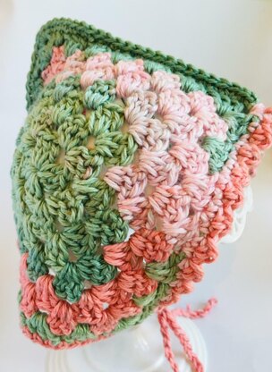 Granny Square Summer bonnet