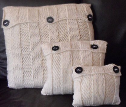 SUPERFAST VERTICAL STRIPES CUSHION COVER SET KNITTING PATTERN -  MADMONKEYKNITS