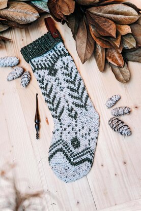 White Spruce Crochet Stocking