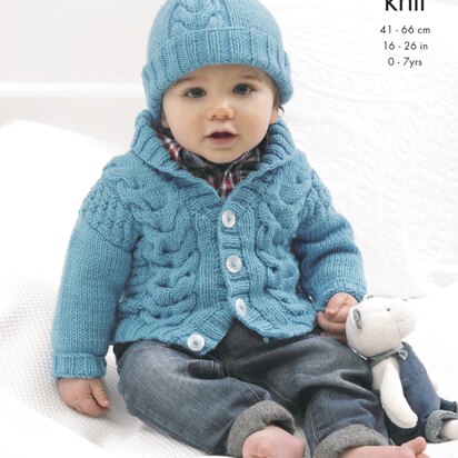 Cardigans and Hat in King Cole Cherished DK - 4198 - Downloadable PDF