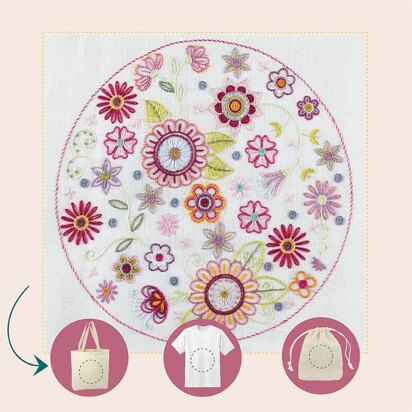 Un Chat Dans L'Aiguille Easy Customize - Mandala - Size L Printed Embroidery Kit