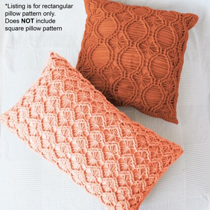Crochet Macramé Lumbar Pillow