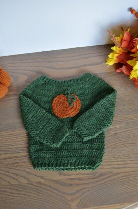 Fall Pumpkin Baby Pullover