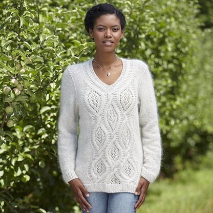 727 Lida Pullover - Sweater Knitting Pattern for Women in Valley Yarns Pocumtuck and Southampton