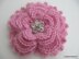 Mohair Brooch Flower 5 Petals, 4 Layers