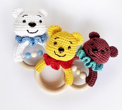 Rattle teether bear