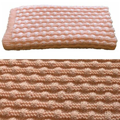 2 x Easy Baby Blankets - Cosy Weaving & Hidden Crosses