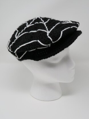 Spider Web Newsboy Hat