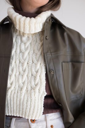 The Izzy Lou Cabled Bib Scarf