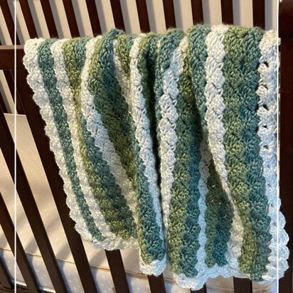 Crochet Simple Sea Glass Baby Blanket