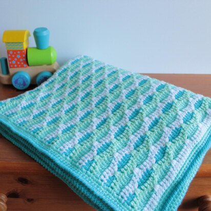 Sea Ripple Baby Blanket