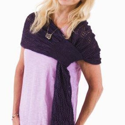 K720 – Amethyst Keyhole Wrap - knitting pattern