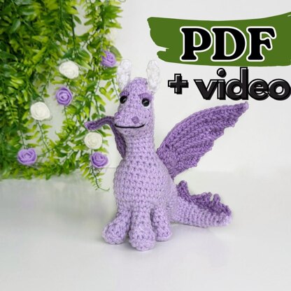 Magnar the Dragon crochet pattern, amigurumi dragon pattern