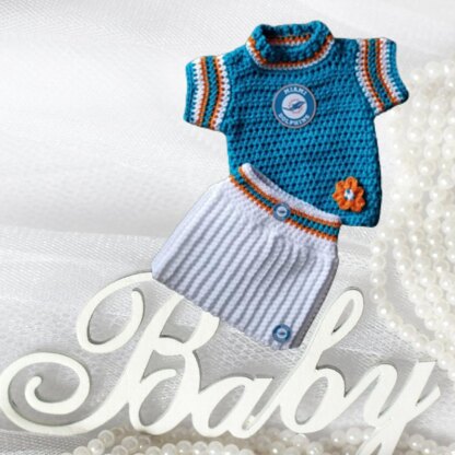 Miami Dolphins Girl Crochet pattern by CraftyStitchaway