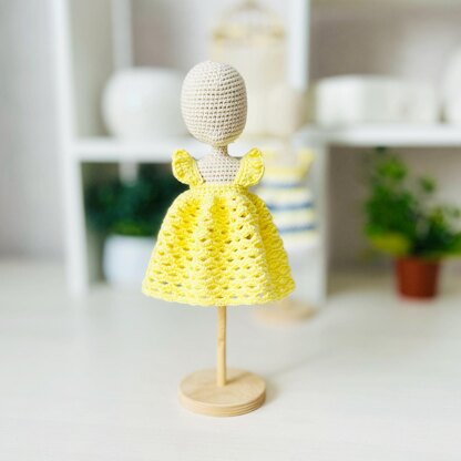 Doll clothes, doll dress, amigurumi doll dress, amigurumi doll clothes, toy outfit, Sundresses