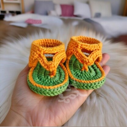 Crochet Baby Sandals – Easy Boho Booties Pattern with Video & PDF